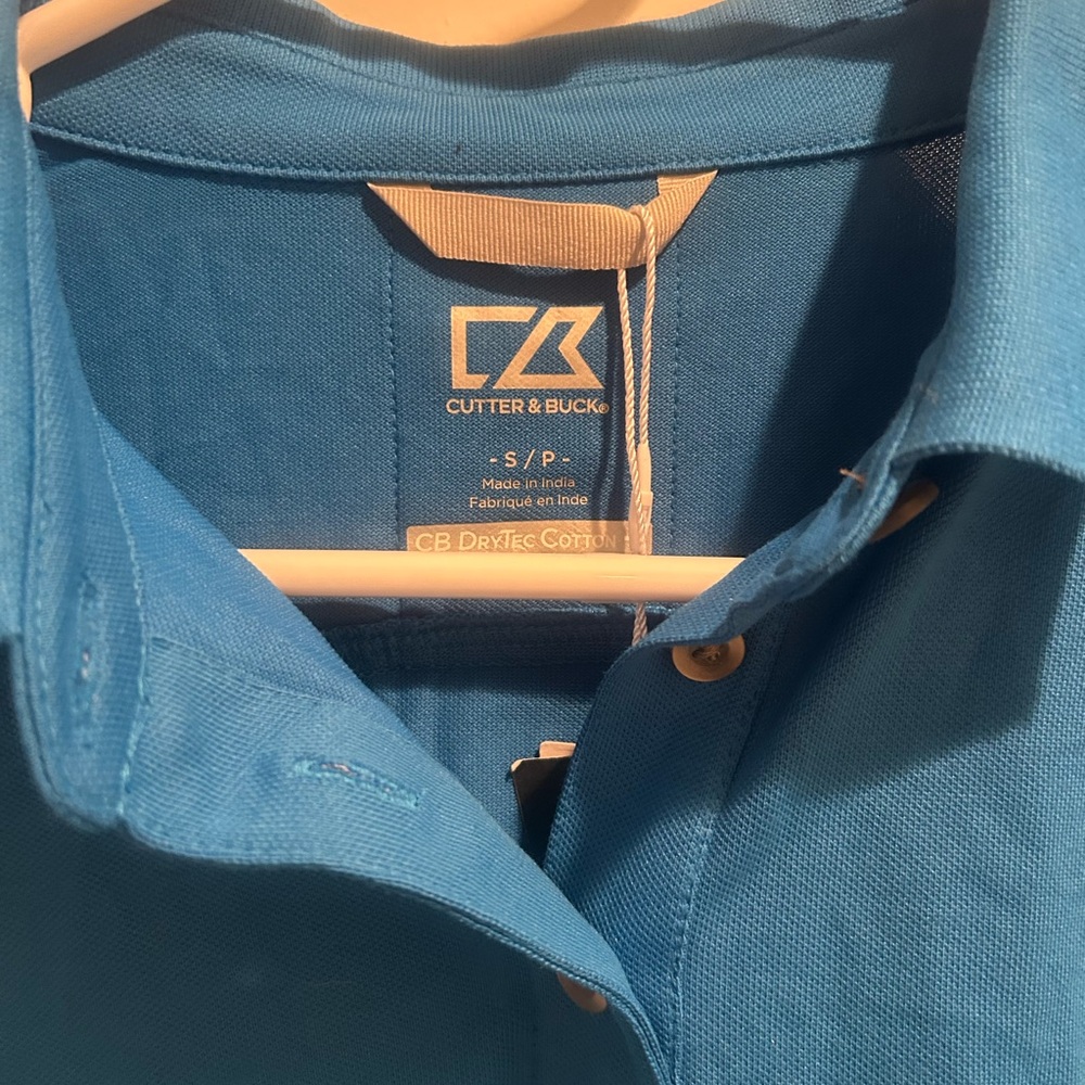 Cutter & Buck Women’s Polo Shirt DryTec Cotton in Bright Blue NWT - Picture 4 of 6